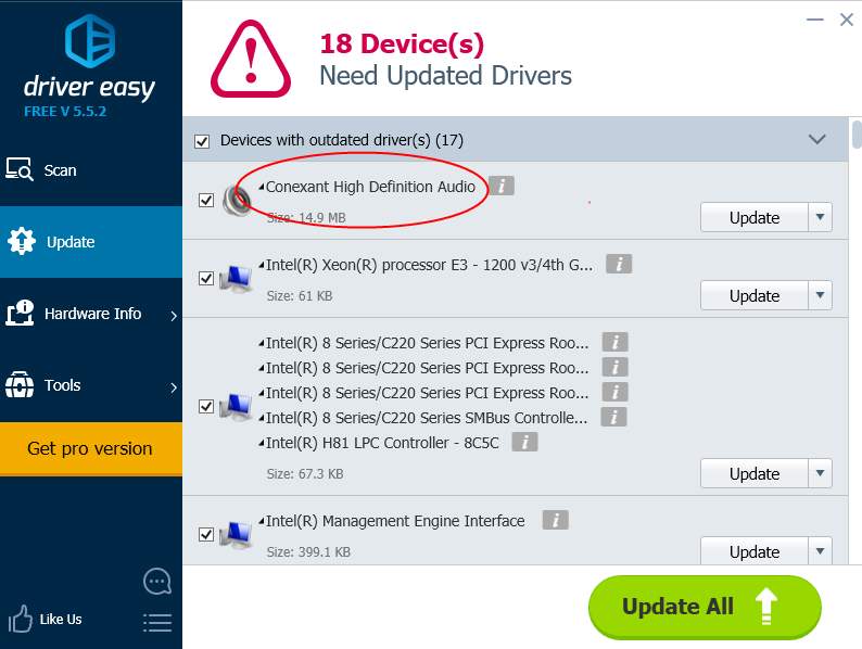 conexant smartaudio hd driver update windows 8